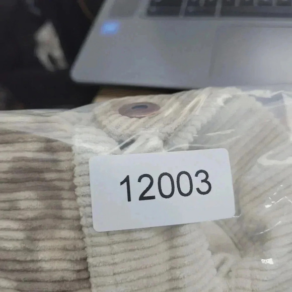 Loveriche Womens M Linen Blend Patchwork Corduroy & Leopard Print Jacket  4PT - Picture 6 of 6